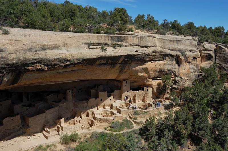 Cliff Palace was home to about 100 Pueblo Indians. It was abandoned after a long period of failing crops, drought, and over-hunting