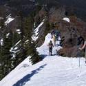 Heading down the North Ridge from Bluff Mountain