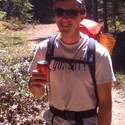 Trail beer: what you can't see is the rest of the six pack dangling from my other hand.