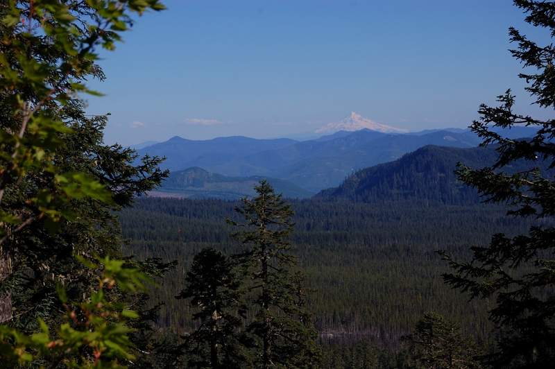 View of Mt. Hood from the rock spire