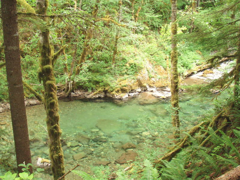 emerald green water
