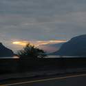 God ray over the Gorge while driving out in the morning.