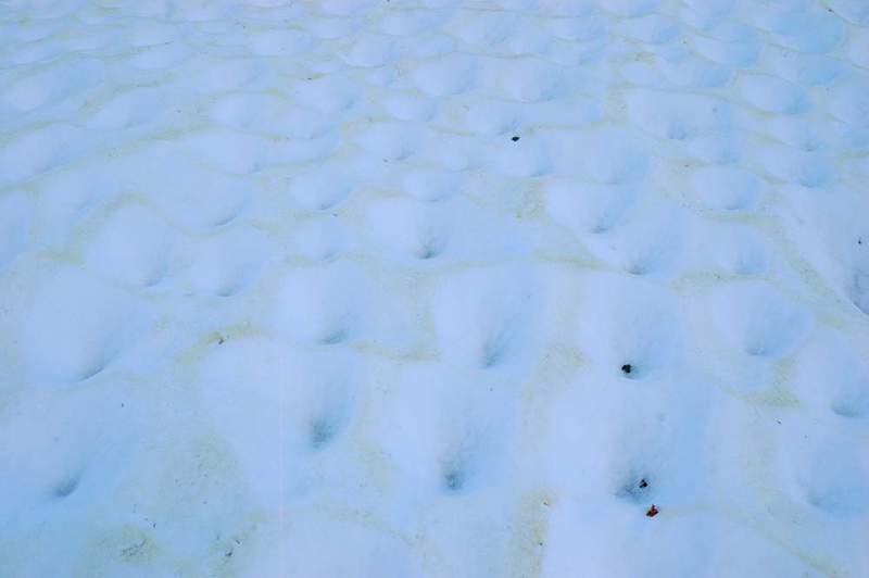 Strange snowmelt pattern