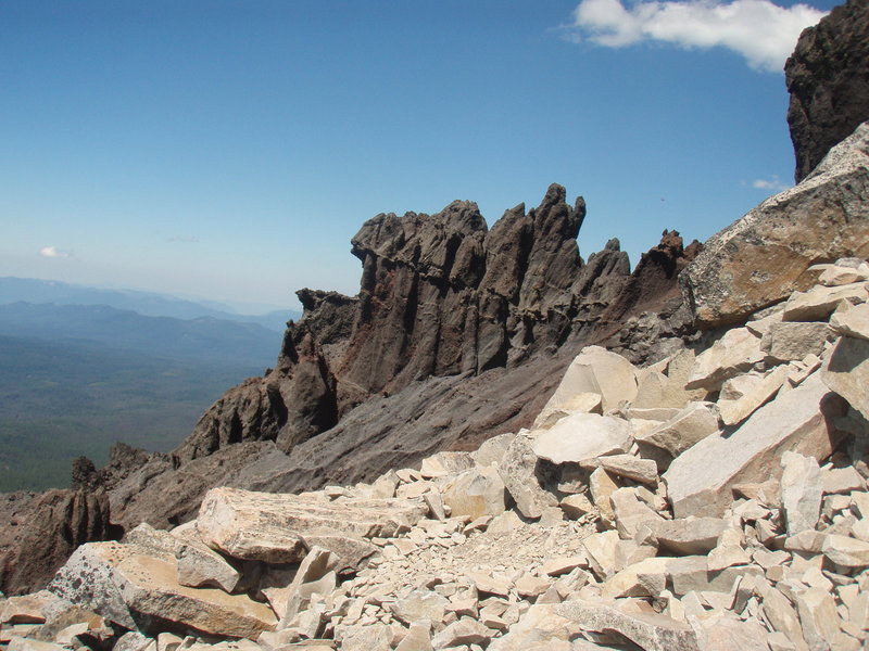 rock formation on slope of Mt T