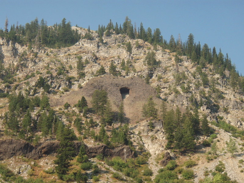 Natural rock arch on Cornucopia peak
