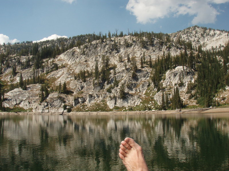 One of life's greatest pleasures: swimming in an alpine lake!