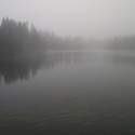 Deep Lake. All the lakes were fogged in like this today.