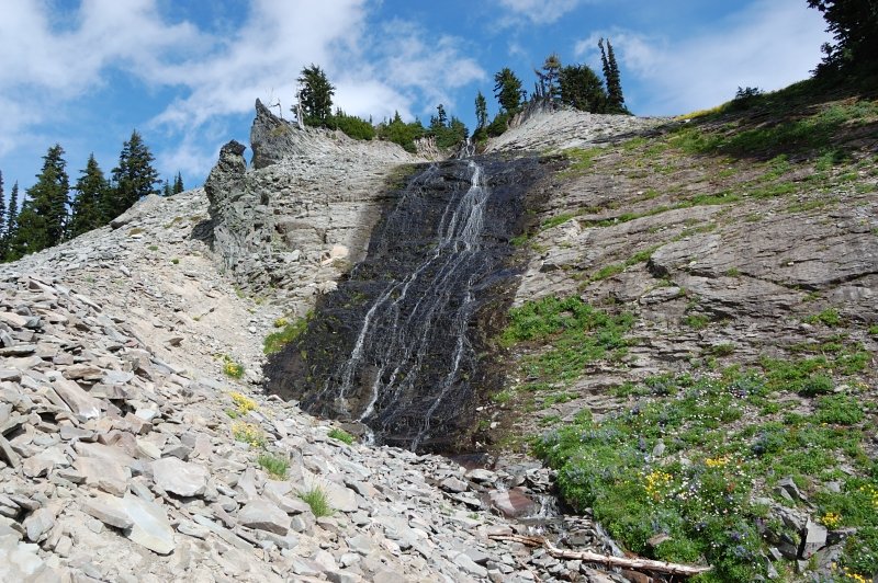 small falls near the lower trail