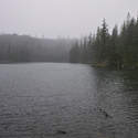 Lower Matthieu Lake, in all its cloudy glory.