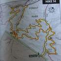 Map showing our hike