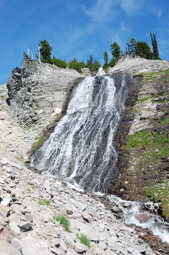 Slide Falls has much more water now because of snowmelt